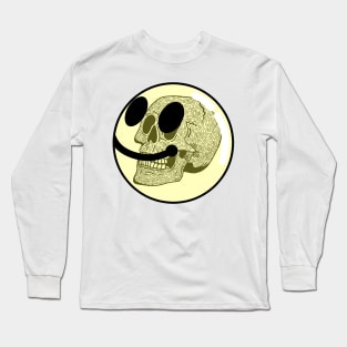 Skull inside smiley face Long Sleeve T-Shirt